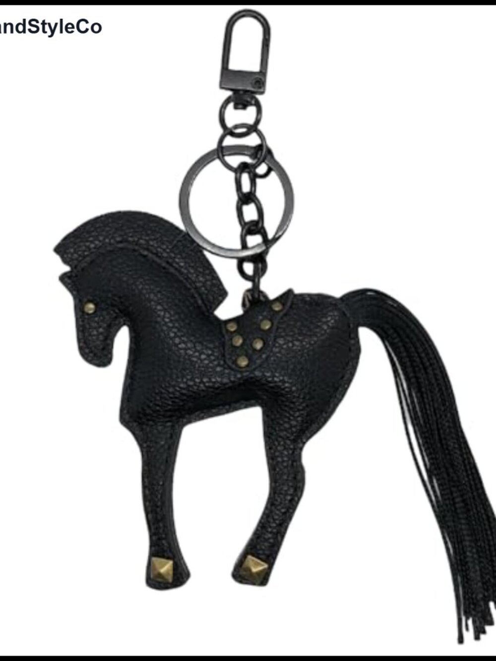 Handcrafted PU Leather Horse Keychain Purse Charm Bag Accessory